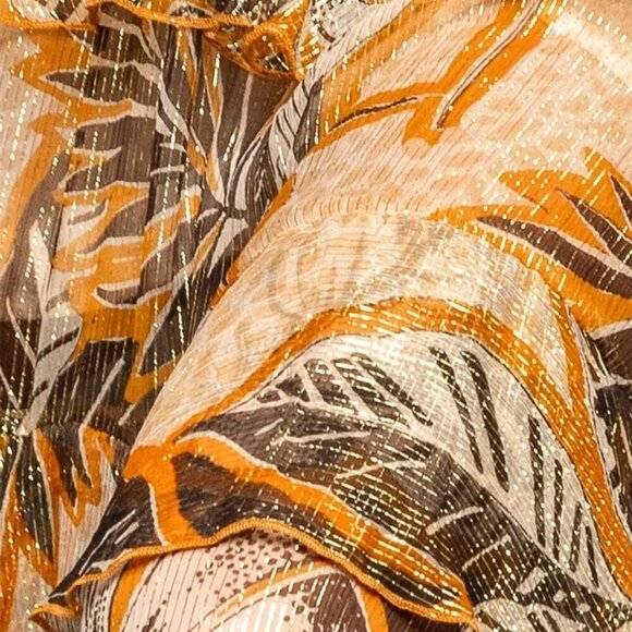 New Miss June Sparkling Chiffon Brown/Beige Cami Dress NWT One Size - Picture 6 of 12